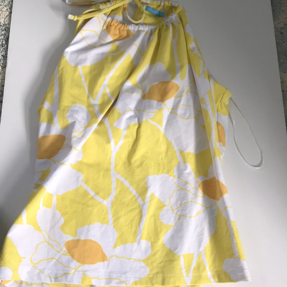 yellow flowered blouse